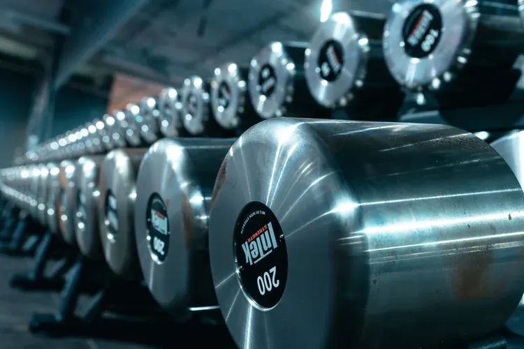 Intek chrome dumbbell rack at PSA